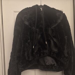 Killstar Black Faux Fur Coat